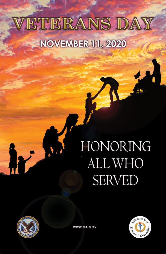 Winning design selected in the 2020 Veterans Day Poster Contest