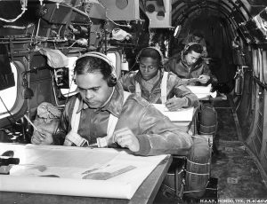 Tuskegee Cadets in training to become navigators.