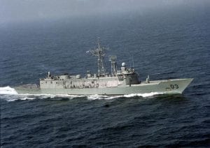 HMAS Sydney in the Persian Gulf in 1991.