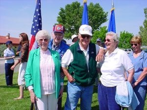 WASP Flora Belle Reece and husband Ralph, Chuck Yeager and WASP Irma ‘Babe’ Story.