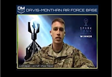 Master Sgt. Justin Bauer is the 2021 Spark Tank winner