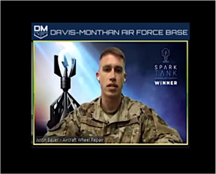 Master Sgt. Justin Bauer is the 2021 Spark Tank winner