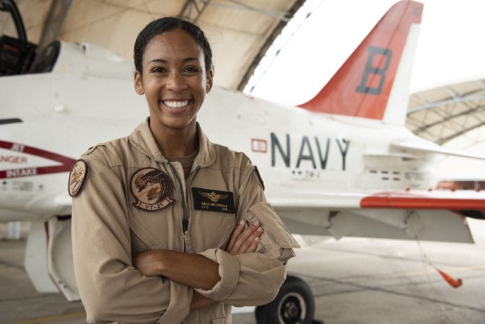 LTJG Madeline Swegle, U.S. Navy's first Black female tactical jet aviator Lt. j.g. Madeline G. Swegle