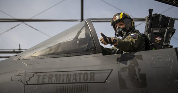 Maj. Skyler “Bull” Collins, an instructor pilot with the 307th Fighter Squadron