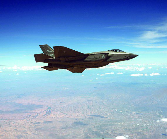 A U.S. Air Force F-35A Lightning II with Luke Air Force base waits to be refueled by a KC-135 Stratotanker with the 161st Air Refueling Wing during a local sortie on Aug. 6, 2022. The 161st out of Goldwater Air National Guard Base, conducts regular air refueling missions with their regional partners at Luke Air Force Base. (U.S. Air National Guard photo by Staff Sgt. James A. Richardson Jr.)