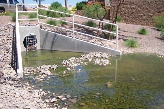 This is the South Gate culvert, a typical stormwater culvert and channel. Luke Air Force Base’s storm sewer system connects to Arizona’s streams and rivers, and nothing can go in it but rainwater. (Courtesy photos)
