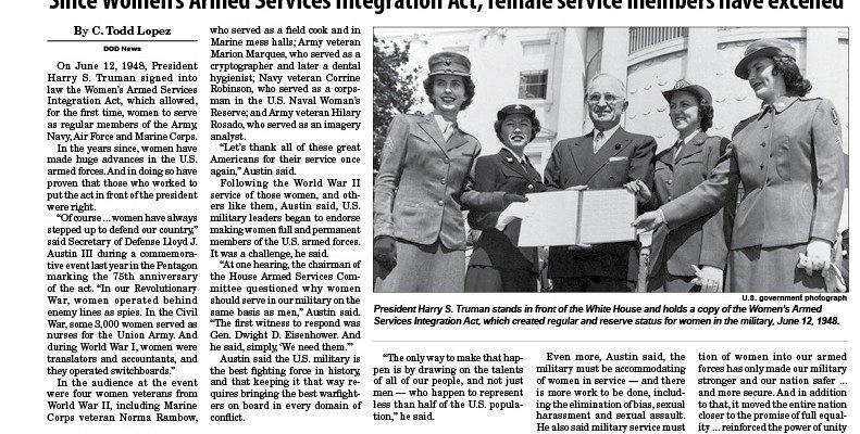 Desert Lightning News Nellis AFB | Creech AFB – Women’s History 2024