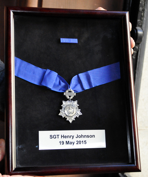 The New York State Medal for Valor awarded to Sgt. Henry Johnson