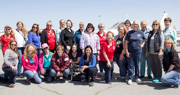 Members of The Antelope Valley Chapter of the Ninety-Nines enjoy the 28th annual Poker Run Flight and Barbeque at the Gen. William J. Fox Airfield April 8, raising funds to help provide flying scholarships for female students in aviation programs. For details, call 626-484-2898, or email to lkhsia@aol.com or scholarship-applications-av99s@googlegroups.com. Photograph by Linda KC Reynolds