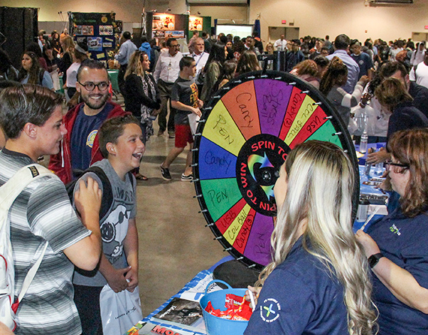 Photograph by Linda KC Reynolds Spinning wheels — More than 2,500 students participated in the 27th annual Salute to Youth event where nearly 60 vendors helped to inspire and encourage students to take steps towards their potential careers.