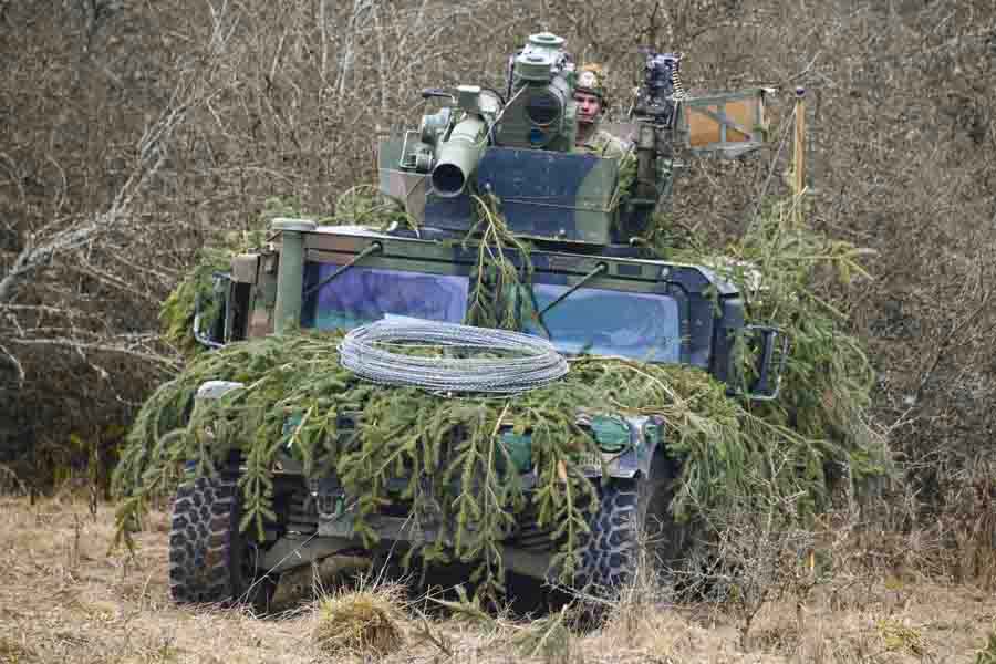 Soldiers participate in a live-fire exercise at the Grafenwoehr Training Area, Germany, March 23, 2021. Army photograph by Markus Rauchenberger