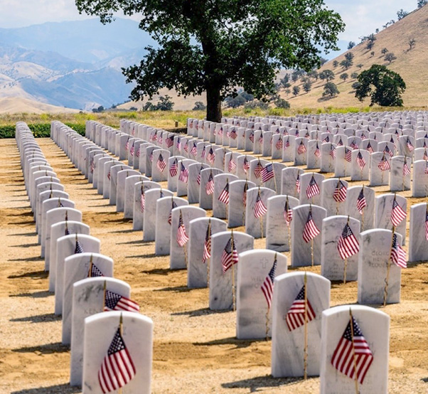 VA national cemeteries plan mass flag placements, virtual Memorial Day