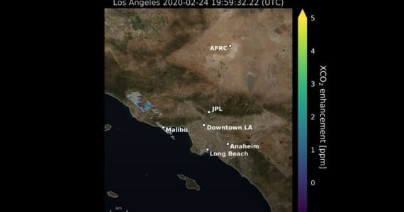 Carbon Dioxide Over the L.A. Metropolitan Area