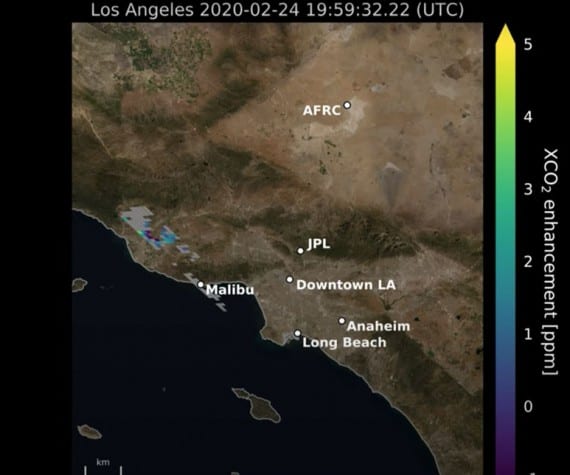 Carbon Dioxide Over the L.A. Metropolitan Area