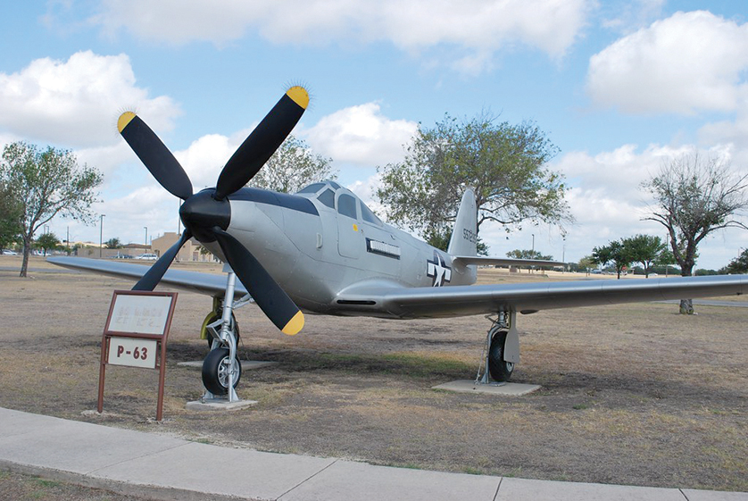 The Bell RP-63G King Cobra that was part of Operation Pinball sits on display at the Parade Grounds at Lackland Air Force Base in Texas. (Courtesy photograph)