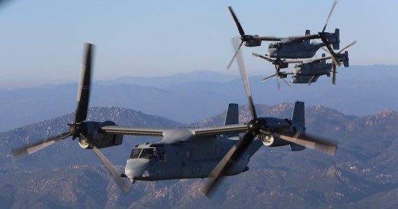 A U.S. Marine Corps MV-22B Osprey crashed in the Southern California desert near Glamis, Calif., June 8, 2022.