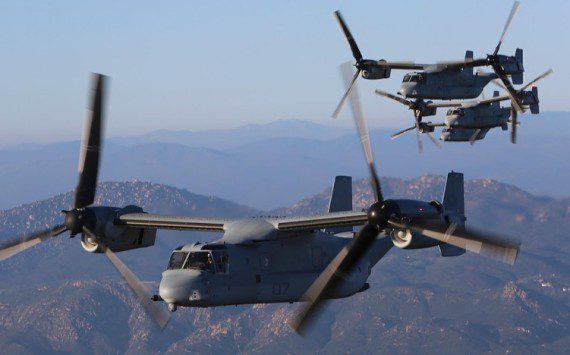 A U.S. Marine Corps MV-22B Osprey crashed in the Southern California desert near Glamis, Calif., June 8, 2022.