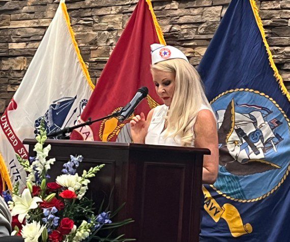 Blue Star Mothers Chapter 14 Président Jessica Mellick, Air Force Mom.