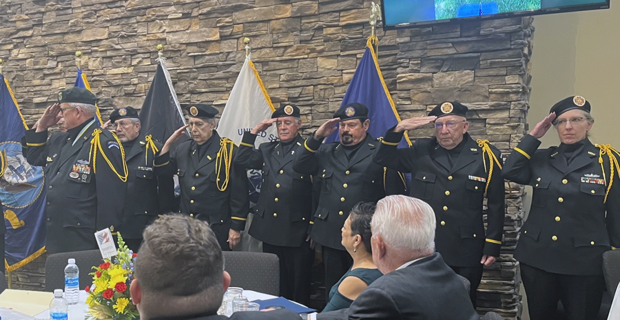 VFW Post 3000 Honor Guard salutes Blue Star Mothers