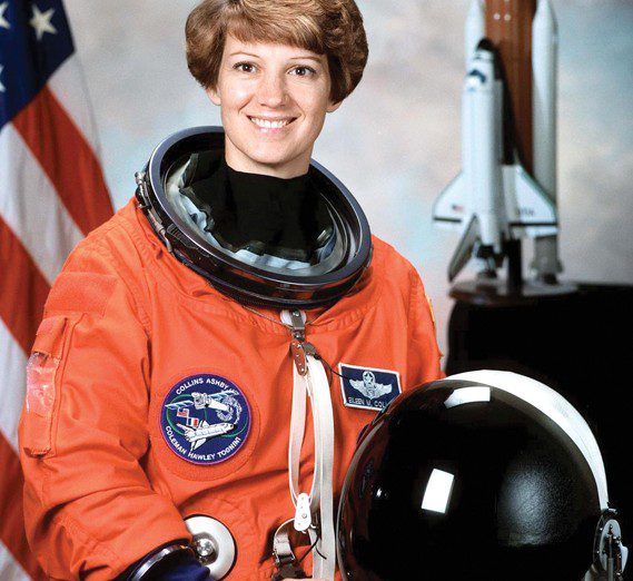 The National Aeronautical and Space Administration selected Maj. Eileen Collins, a graduate of U.S. Air Force Test Pilot School Class 89B, as a Space Shuttle pilot candidate in 1990. Collins was the first woman selected for this program. (Air Force photograph)