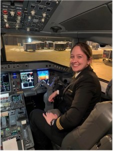 Diane Barney work — Diane J. Barney Jr. earned her Airline Transport Pilot (ATP) certificate and is currently flying with SkyWest Airlines. (Courtesy photo)