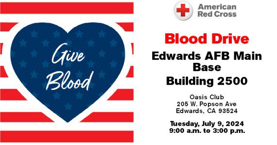 American Red Cross Edwards AFB Blood Drive July 9, 2024