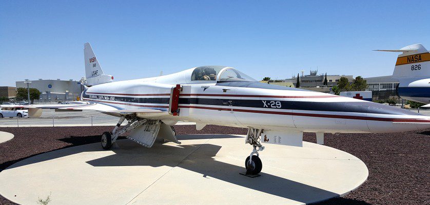 Grumman X-29 at Edwards AFB (Photo by Thornfield Hall)