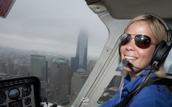 Buffy Stevenson, 2013 winner of the Airbus Helicopters Flight Training Scholarship is now an HAA Pilot Orlando Health Air Care Team Air Methods. Courtesy Photo: whirlygirls.org