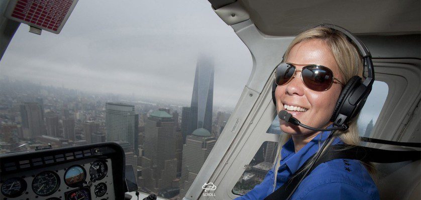 Buffy Stevenson, 2013 winner of the Airbus Helicopters Flight Training Scholarship is now an HAA Pilot Orlando Health Air Care Team Air Methods. Courtesy Photo: whirlygirls.org