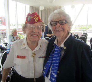 World War II Marine Patricia Murray and WASP Pilot Florabelle Reece. Photograph by Dennis Anderson